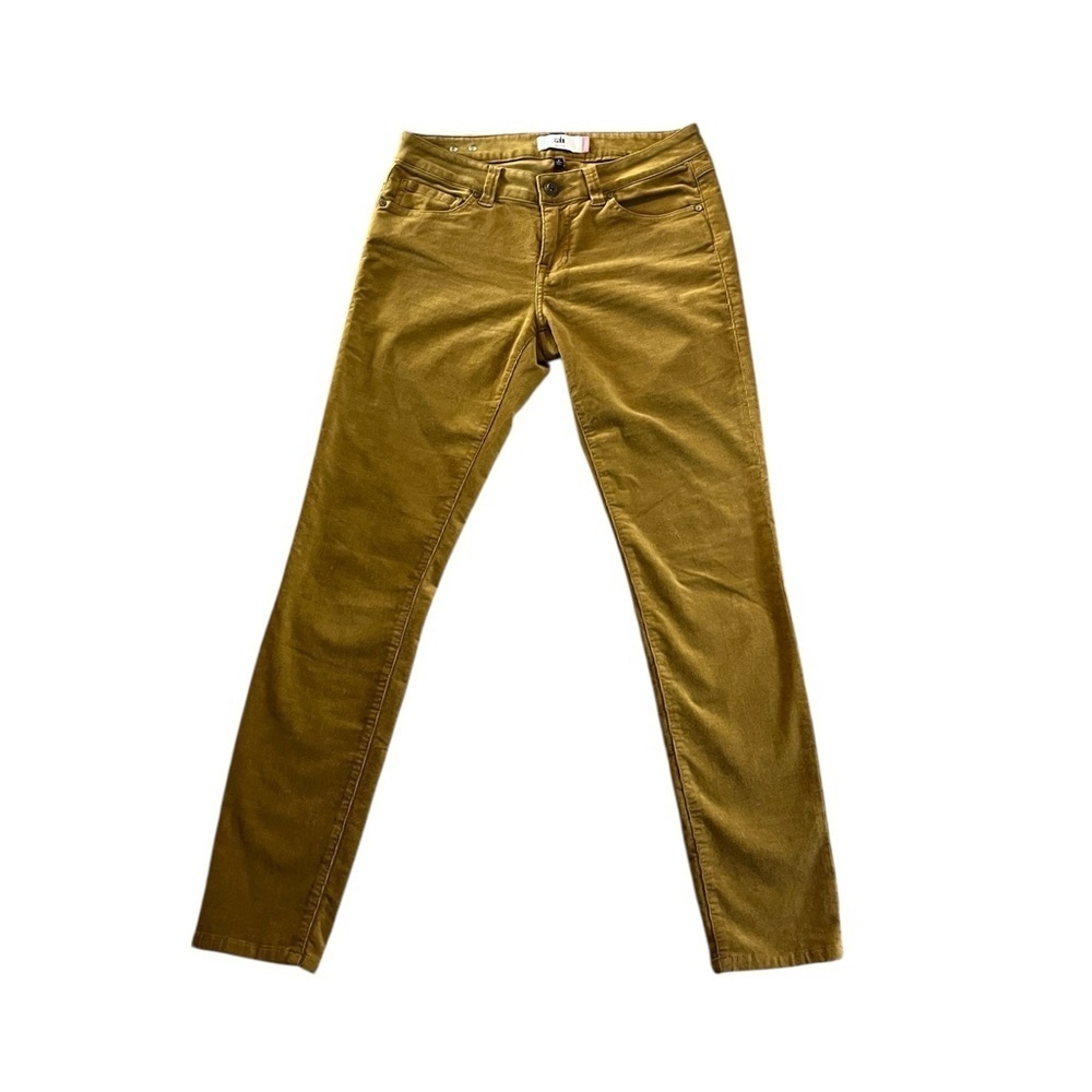 CAbi Brown Stretch Corduroy Mid-Rise Straight Size 6